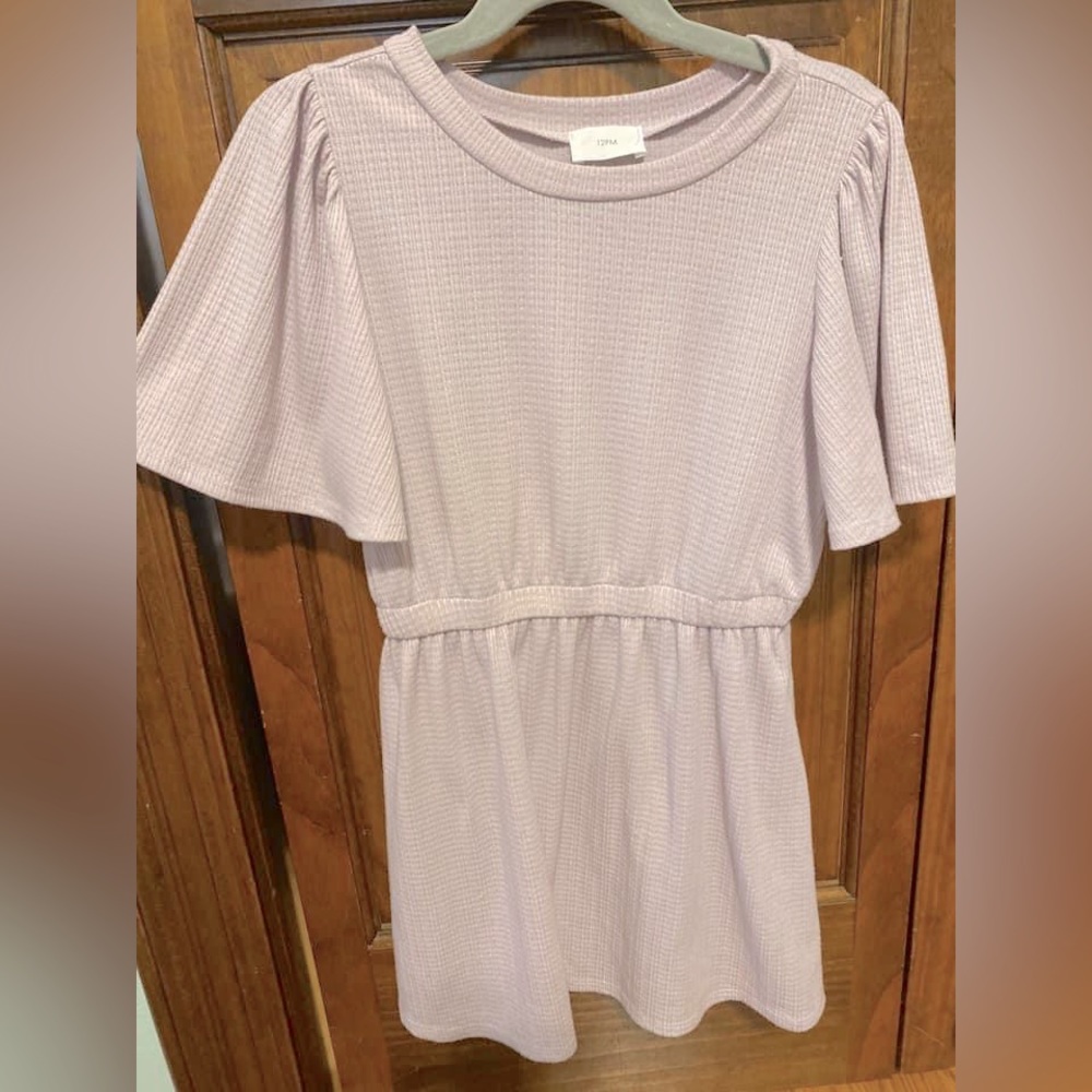 Boutique, lavender, Flutter sleeve dress